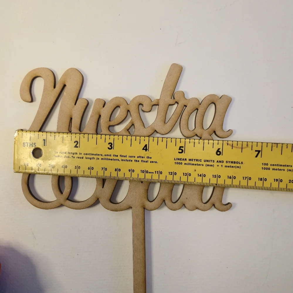 Nuestra Boda Wooden Cake Topper. Wedding Cake Topper. Spanish Wedding